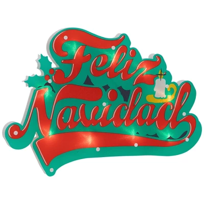 Northlight 18" Lighted 'Feliz Navidad' Christmas Window Silhouette 5 Northlight 18" Lighted 'Feliz Navidad' Christmas Window Silhouette - Image 3