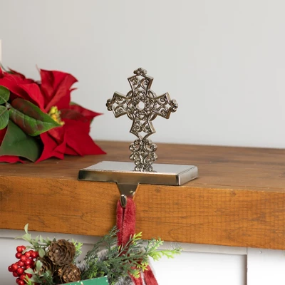 Northlight Filigree Cross Christmas Stocking Holder - 5" 3 Northlight Filigree Cross Christmas Stocking Holder - 5"