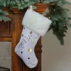 Northlight 19" Ivory White Gold Foil "Merry" Christmas Stocking With White Faux Fur Cuff 2 Northlight 19" Ivory White Gold Foil "Merry" Christmas Stocking With White Faux Fur Cuff -Christmas Decorations Store GUEST 015b212a ff77 4a73 90cf 0949628eee35