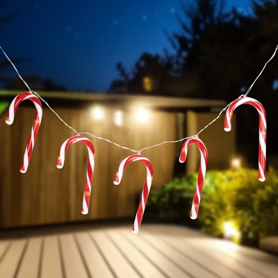 Northlight 7ct Red And White Candy Cane Christmas Lights - 4.5ft Clear Wire 3 Northlight 7ct Red And White Candy Cane Christmas Lights - 4.5ft Clear Wire