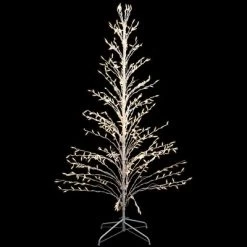 Northlight 6' Prelit Artificial Christmas Tree White Lighted Cascade Twig Outdoor Decoration - Clear Lights