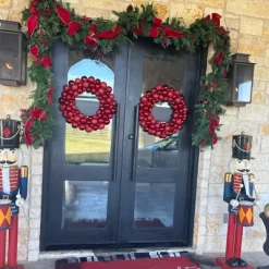 Northlight Red Hot 3-Finish Shatterproof Ball Christmas Wreath, 24-Inch -Christmas Decorations Store GUEST 03dd1e3b 47c6 4c6b 953a 41bf1e7437de