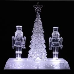 Northlight LED Lighted Icy Crystal Nutcracker And Christmas Tree Decoration - 9" - White Lights -Christmas Decorations Store GUEST 0529fda5 f51c 4266 a92c ad76d8e57244