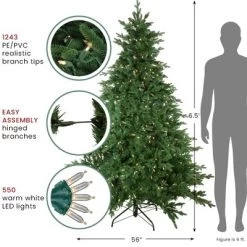 Northlight Real Touch™️Pre-Lit Full Minnesota Balsam Fir Artificial Christmas Tree - 6.5' - Warm White LED 10 Northlight Real Touch™️Pre-Lit Full Minnesota Balsam Fir Artificial Christmas Tree - 6.5' - Warm White LED -Christmas Decorations Store GUEST 05f347ab fcf9 49d9 9cc3 261bae0129cd