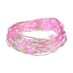 Northlight 100-Count Pink LED Micro Fairy Christmas Lights, 16ft Copper Wire