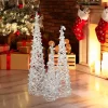 Northlight LED Lighted Glittered Cone Tree Christmas Decorations - 39.25" - White - Set Of 3 -Christmas Decorations Store GUEST 0ab5c493 69d3 4c65 bc14 8b8d7d977dcf