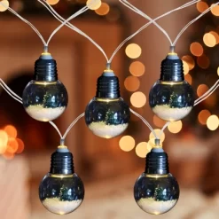 Northlight 10-Count LED Christmas Trees In Bulbs, Warm White Lights, 4.25ft Clear Wire