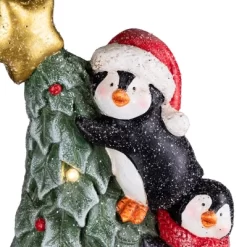 Northlight Lighted Gnome With Penguins Christmas Decoration -17" - Clear LED Lights -Christmas Decorations Store GUEST 1325c042 2016 479c a47a 4fc5889c3e2e
