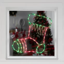 Northlight Lighted Stocking Silhouette Window Christmas Decoration - 18" - Red And Green -Christmas Decorations Store GUEST 18ca9905 d2f9 4dc8 b142 8968dcaaaddf
