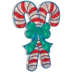 Northlight 18.5" Lighted Double Candy Cane Christmas Window Silhouette -Christmas Decorations Store GUEST 197efcf0 751c 49fb a2ea 22323880dd74