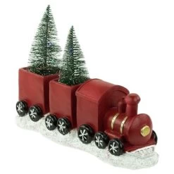 Northlight LED Lighted Frosted Trees In Train Christmas Decoration - 12" - Red And Gold -Christmas Decorations Store GUEST 1bc2e6c0 1221 4469 9e4b 682b4257568c