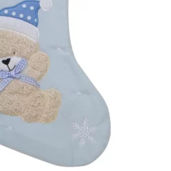 Northlight Baby's 1st Christmas Embroidered Teddy Bear Stocking - 19" - Blue And White 7 Northlight Baby's 1st Christmas Embroidered Teddy Bear Stocking - 19" - Blue And White -Christmas Decorations Store GUEST 1be62a5c 6ebb 41be bbac 945f041f3a30