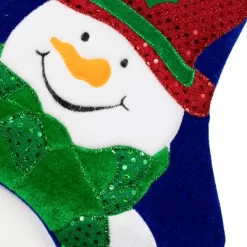 Northlight 20" Royal Blue Embroidered Velveteen Snowman Christmas Stocking With White Cuff -Christmas Decorations Store GUEST 1c947628 ab0d 4374 ae07 8e6460b24fa1