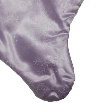 Northlight 20" Purple And White Glittered Snowflake Christmas Stocking With Cuff 6 Northlight 20" Purple And White Glittered Snowflake Christmas Stocking With Cuff - Image 4