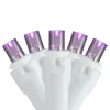 Northlight 100 Count Purple LED Wide Angle Icicle Christmas Lights, 5.5 Ft White Wire