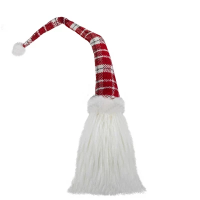Northlight Plaid Hat Santa Claus Gnome Christmas Decoration - 29.5" - Red And White 5 Northlight Plaid Hat Santa Claus Gnome Christmas Decoration - 29.5" - Red And White - Image 3