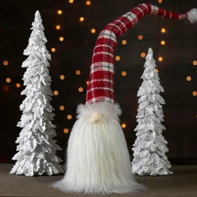 Northlight Plaid Hat Santa Claus Gnome Christmas Decoration - 29.5" - Red And White 3 Northlight Plaid Hat Santa Claus Gnome Christmas Decoration - 29.5" - Red And White