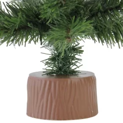 Northlight 1.5 FT Mini Canadian Pine Medium Artificial Christmas Tree With Faux Wood Base, Unlit -Christmas Decorations Store GUEST 21bc619c 94ff 4857 84dc bcc8398a72fc