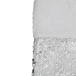 Northlight 19" White And Silver Sequin Christmas Stocking With White Faux Fur Cuff -Christmas Decorations Store GUEST 22657d2c fd44 457d ae36 760a5e929851