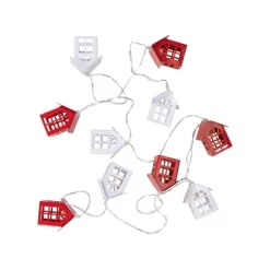 Northlight 10 B/O LED Warm White Metal House Christmas Lights - 6.5' Clear Wire -Christmas Decorations Store GUEST 237a4b08 4f5f 4f21 b00f d489598e9072