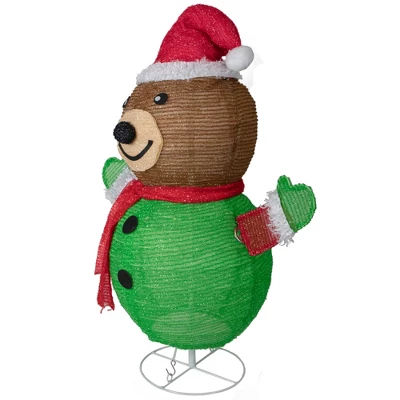 Northlight 25" Pop-up Bear Wearing Santa Hat Outdoor Christmas Decoration 4 Northlight 25" Pop-up Bear Wearing Santa Hat Outdoor Christmas Decoration - Image 2