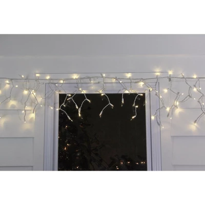 Northlight 100ct LED Wide Angle Icicle Christmas Lights Warm White - 5.5' White Wire 3 Northlight 100ct LED Wide Angle Icicle Christmas Lights Warm White - 5.5' White Wire