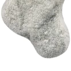 Northlight Silver Fox Faux Fur Christmas Stocking With Pom Poms - 20.5" -Christmas Decorations Store GUEST 275ad6de 23d6 4da9 a897 235c01eb88cb