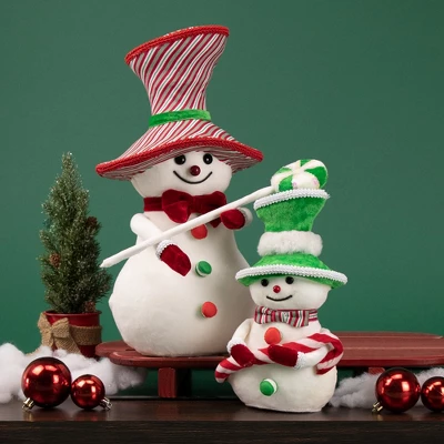 Northlight Snowman With Sequin Lollipop And Striped Hat Christmas Decoration - 15" 3 Northlight Snowman With Sequin Lollipop And Striped Hat Christmas Decoration - 15"