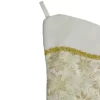 Northlight 20.5-Inch Gold And White Glitter Poinsettia Christmas Stocking With A Velvet Cuff 1 Northlight 20.5-Inch Gold And White Glitter Poinsettia Christmas Stocking With A Velvet Cuff -Christmas Decorations Store GUEST 2bf2fe6a e6d3 45dc 9949 f573f27d32dd