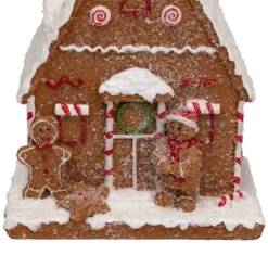 Northlight Frosted Gingerbread House With Gingerbread Man Christmas Decoration - 8.5" -Christmas Decorations Store GUEST 2cff58b5 8dca 4656 89f8 85faaff48f05