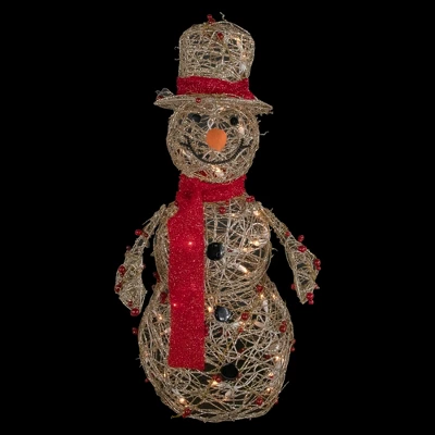 Northlight Lighted Glittered Snowman And Berries Outdoor Christmas Decoration - 28" 4 Northlight Lighted Glittered Snowman And Berries Outdoor Christmas Decoration - 28" - Image 2