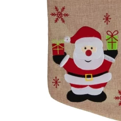 Northlight 19" Beige And Red Santa Claus Embroidered Christmas Stocking -Christmas Decorations Store GUEST 2dd5c42a 8c09 4432 aab6 a6cb5869c594