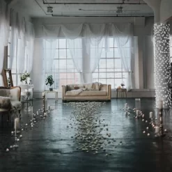 Northlight 2' X 8' Pure White LED Wide Angle Net Style Column Wrap Christmas Lights, White Wire