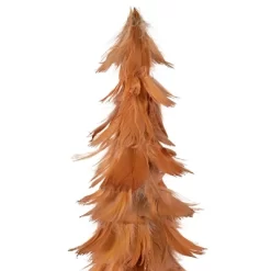 Northlight Small Layered Feather Cone Tree Glittered Christmas Decoration - 16" - Rust Orange -Christmas Decorations Store GUEST 2e9dd779 d50b 48c1 8b46 aed6d7082326