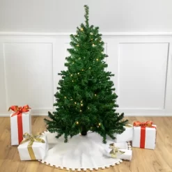 Northlight Pre-Lit Medium Mixed Classic Pine Artificial Christmas Tree - 4' - Warm Clear LED Lights