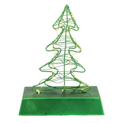 Northlight 8" LED Lighted Green Wired Christmas Tree Stocking Holder 6 Northlight 8" LED Lighted Green Wired Christmas Tree Stocking Holder - Image 4