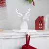 Northlight Set Of 2 White Reindeer Head Christmas Stocking Holders 5.75"