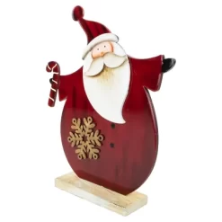 Northlight Santa With Candy Cane And Snowflake Wooden Christmas Decoration - 12" -Christmas Decorations Store GUEST 31a0804b e304 43a1 8da9 9556bc0ad07d