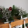 Northlight Set Of 2 Solid Silver Snowflake Cutout Christmas Metal Stocking Holders 6.5" -Christmas Decorations Store GUEST 31f6e38c a1b4 4ae3 8b40 9a6f03328aff