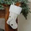 Northlight 19" Ivory White Gold Foil "Peace" Christmas Stocking With White Faux Fur Cuff -Christmas Decorations Store GUEST 378dedee 8e3c 4a20 9746 794bbe31ffdf