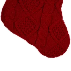 Northlight Cable Knit With Faux Fur Cuff Christmas Stocking - 20.5" - Red And White -Christmas Decorations Store GUEST 387f07e1 e735 45d9 acd3 0ff964b497cd