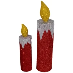 Northlight LED Lighted Candles Outdoor Christmas Decorations - 22.75" - Red - Set Of 2 -Christmas Decorations Store GUEST 398cd9dc 5496 4036 ab9a 24414a68a580