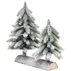 Northlight Frosted Pine Tree Duo Christmas Decoration - 12" - Unlit -Christmas Decorations Store GUEST 3b21e9aa 01a9 4088 b64e 50246bdea365