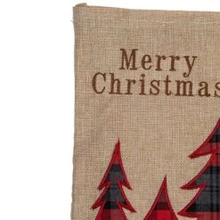 Northlight 19" Beige And Red Plaid Reindeer With Forest Trees Christmas Stocking -Christmas Decorations Store GUEST 3c8539ea ddea 4870 ae01 e02814dfd712