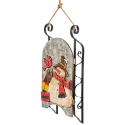 Northlight 17" LED Lighted Wooden Sled With Snowman And Cardinal Christmas Decoration -Christmas Decorations Store GUEST 3c97986f 813c 4565 bdc7 a911237b7732