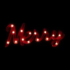 Northlight Lighted "Merry" Christmas Decoration - 20.5" -Christmas Decorations Store GUEST 3e7de571 c1c4 4ee3 8369 5107c5721a63
