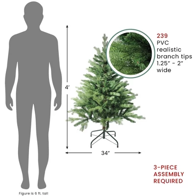 Northlight Real Touch™️ Mixed Eden Pine Artificial Christmas Tree - Unlit - 4' 8 Northlight Real Touch™️ Mixed Eden Pine Artificial Christmas Tree - Unlit - 4' - Image 6