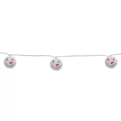 Northlight 10-Count White Snowman Paper Lantern Christmas Lights, 8.5ft White Wire -Christmas Decorations Store GUEST 4011d18e f183 4623 87f7 41ea647347f4