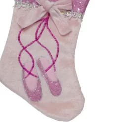 Northlight 14" Pink And Silver Ballerina Shoes Christmas Stocking With Glitter Cuff And Bow -Christmas Decorations Store GUEST 406ff5ec 07a8 4bb3 9972 c4504720d12f
