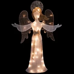 Northlight 49.25" LED Lighted White And Gold Angel Christmas Decoration -Christmas Decorations Store GUEST 4290ce10 0c0e 47f1 a4d6 ba4a502408bd